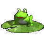 frog on a lillypad  animation