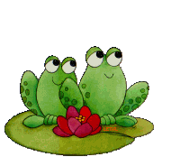 two frogs catching a butterfly  animation