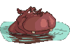 frog in a hippos mouth  animation