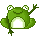  frog waving  animation