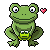 frog and a heart  animation