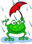 frog in the rain   animation