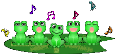  frogs singing  animation