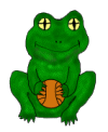  frog witha ball  animation