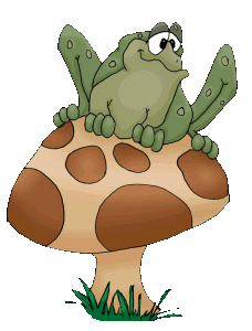  frog on a toadstool  animation