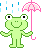 frog in the rain  animation