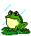  frog in the rain  animation