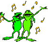  frogs singing animation