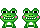 two frogs hopping   animation