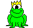 prince frog blowing a kiss  animation