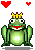 prince frog and hearts  animation