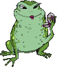 frog with lipstick on animation
