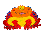  fat colourful frog animation