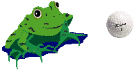 frog eating a golf ball  animation