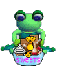 frog with sweets  animation