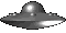 silver space ship animation