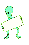 green alien man animation