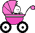  baby pink pram animation