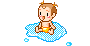  baby in water animation