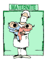maternity nurse with two babies animation