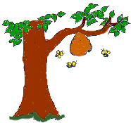 bee hive in tree animation