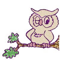 owl glittering  animations