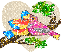 glitter love birds  animations