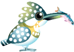 bird with fish animations