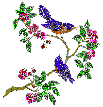 blue birds glitter animations