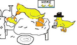  duck in bed with flu animations