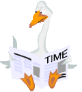 bird with newspaper  animations