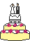 Birthday Cake with cherries animation