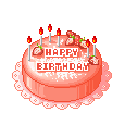 Pink Birthday Cake  animation
