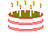 3 tier  Cake with candles animation