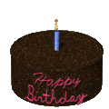 Black Birthday Cake  animation
