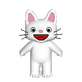 white cat animation