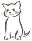 white cat  animation