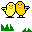 two chicks dancing animation