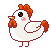 white hen animation