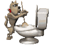 dog plunging toilet animations