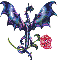 dragon  with a rose dragon  animation