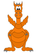 orange dragon  animation