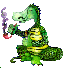 pipe smoking dragon  animation