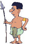 egyptian man with a spear  animation