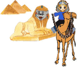 king tut on camel  animation
