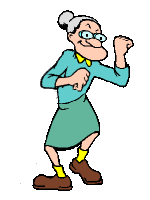 old lady dancing  animation