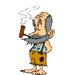 old man smoking a pipe  animation