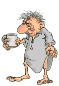 old man spilling cup of tea  animation