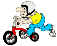 senior citizen with 3 wheeler bike  animation