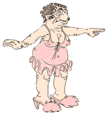 older lady in pink  animation